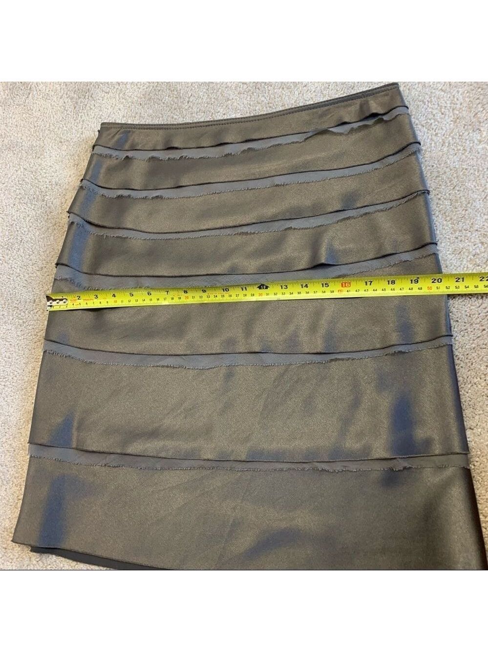 STRENESSE Gabriel Strehle Gray Layered Silk Skirt - Picture 7 of 7